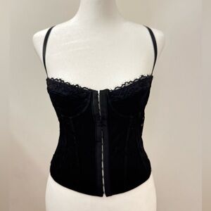 Chic Black Lace Bustier Corset Top